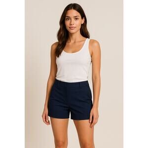 Lilly Pulitzer Women's Mini Shorts Sloan Navy Blue Side Zip Size 00 NWT